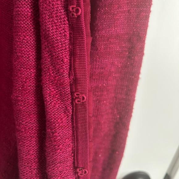 White House Black Market Red Cardigan with Trim - Picture 3 of 5